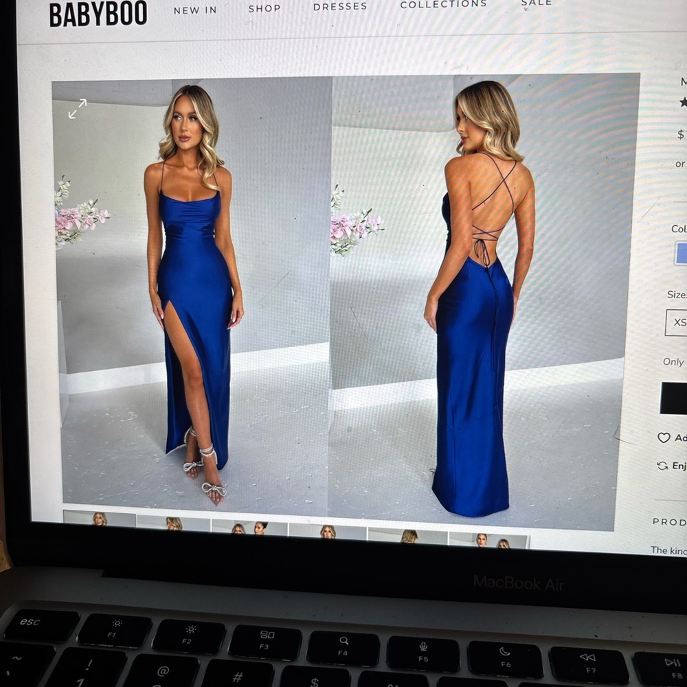 Babyboo Women's Blue Maxi Dress